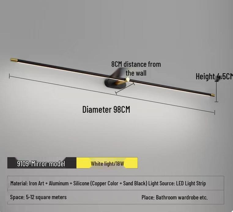 Скандинавский светодиодный светильник для туалетного зеркала для ванной и макияжа