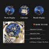 New Top Chronograph Automatic Mechanical Tourbillon Business Wristwatch Luxury Hollow Waterproof Stainless Steel Men Watches