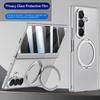 Для Samsung Z Fold 8 Ultra Galaxy Z Fold 7 Матовый Замороженный Металлический Чехол с Магнитным Кольцом-Подставкой и Закаленным Стеклом для Экрана и Шарнира