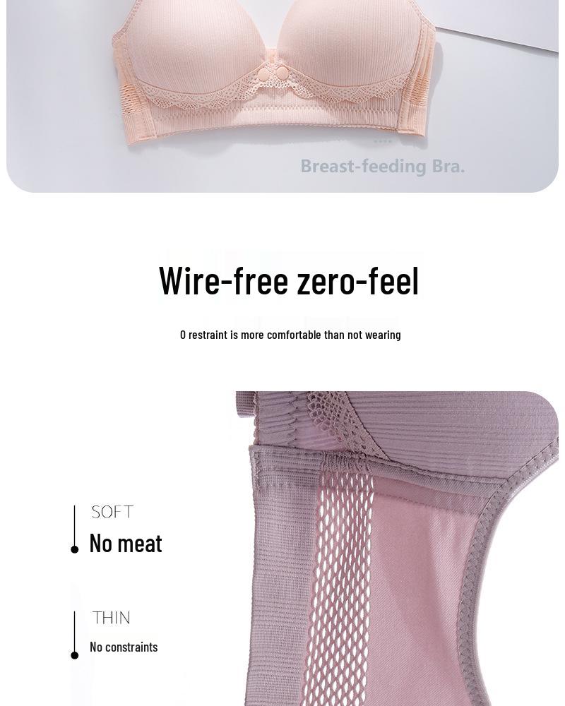 Бюстгальтер для беременных: Защита от провисания, Полная поддержка, Застежка спереди, Подкладка из чистого хлопка, Тонкий дизайн для беременности и кормления грудью.