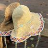 Breathable Woman's Straw Hat Elegant Outdoor Beach Hat Simple Women's Sun Visor Hats  Casual Wear