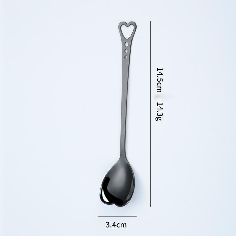 A Spoon of Stainless Steel, A Creative Spoon for Mixing In The Shape of A Heart, A Coffee Spoon for Love, A Watermelon Spoon, A Dessert Small Spoon