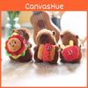 Fries Capybara Hamburger Hot Dog Plush Toy Pp Cotton Stuffed Keychain Bag Decor
