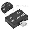 Мини USB-концентратор, 2 порта, USB-разветвитель, адаптер-конвертер для USB-флешек ПК