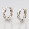 92.5 Silver Twisted Hoop Earrings (Wfg1Vhe)