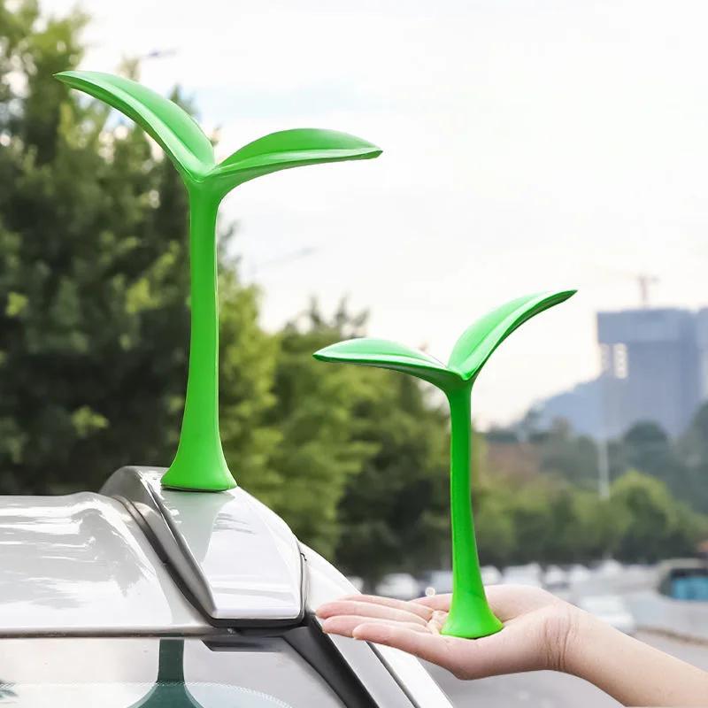 Car Roof Decoration 3D Three-dimensional Car Sticker Flower Bud Tentacles Sapling Devil Horn Act Cute Anti-collision Accessories