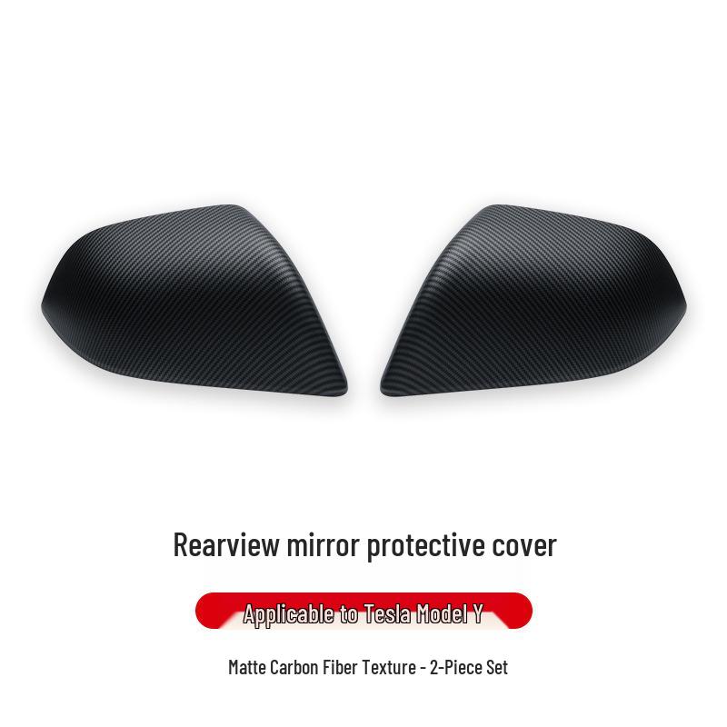Tesla Model 3/Y Carbon Fiber Texture Rearview Mirror Protective Cover