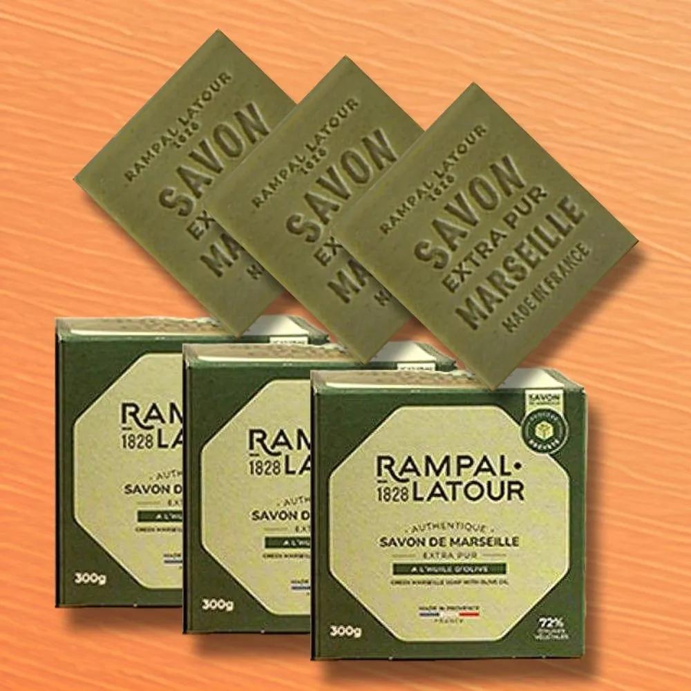 Парфюм Rampal Sabon de Marseille Vert Набор 450 г (150 г х 3) Премиальное веганское натуральное органическое мыло