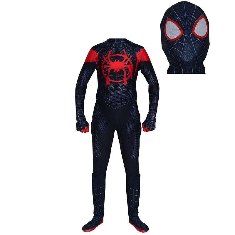 Детский взрослый костюм Майлза Моралеса для косплея по фильму «Человек-паук: Через вселенные»