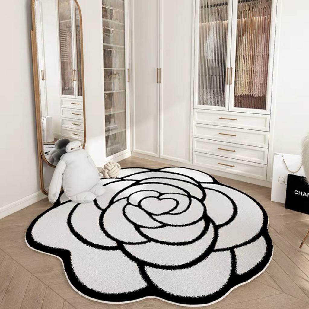 Advanced Floor Mat Round Shape Floor Mats Makeup Room Floor Mats Kitchen Hallway Runner Rug Bedroom Living Room Soft Carpet Non-slip Area Rug