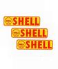 [Set of 3] Racing Stickers American Stickers SHELL Shell
