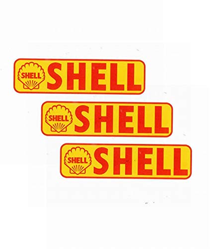 [Set of 3] Racing Stickers American Stickers SHELL Shell