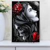 Huacan Diamond 5d Painting Diamond Mosaic Halloween Girl Handicraft Picture Rhinestones Diamond Mosaic Home Decor