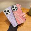 Ударопрочный блестящий силиконовый чехол для iPhone 16 Plus 15 14 Pro Max 13 12 11 TPU мягкий тонкий чехол с узором в полоску зебры