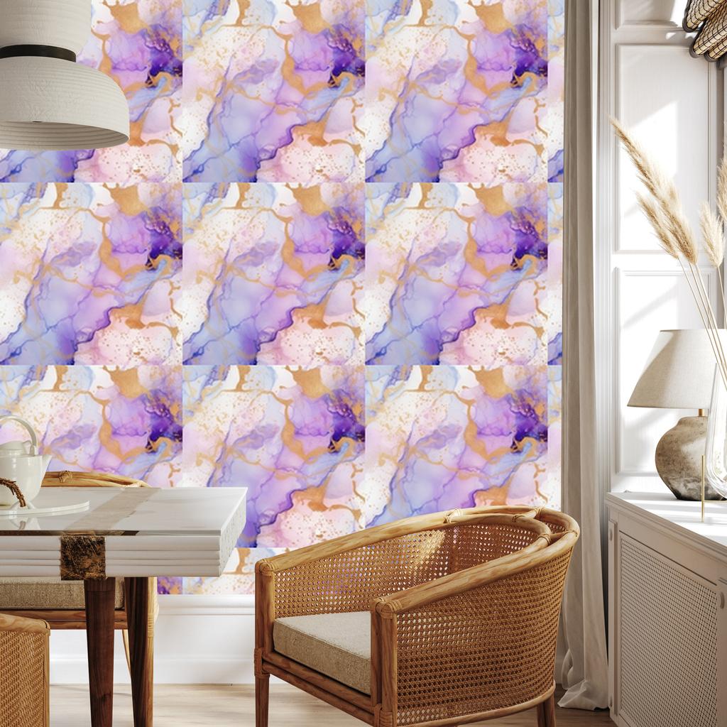 Ink Lavender and Light Gray Wallpaper for Living Room and Bedroom 50x1000