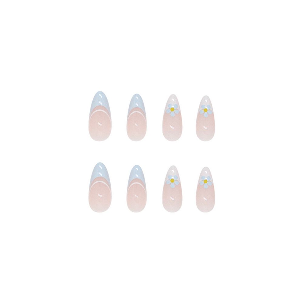 Women Fashion Manicure Tool Artificial Nail Tips French Fake Nails Wearable Almond False Nails