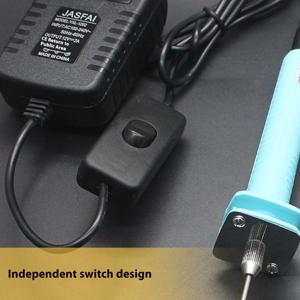 Электрическая ручка для резки пенопласта с прецизионным игольным наконечником, быстрый нагрев, для пенопласта, пластика, резины, для рукоделия, европейский блок питания в комплекте