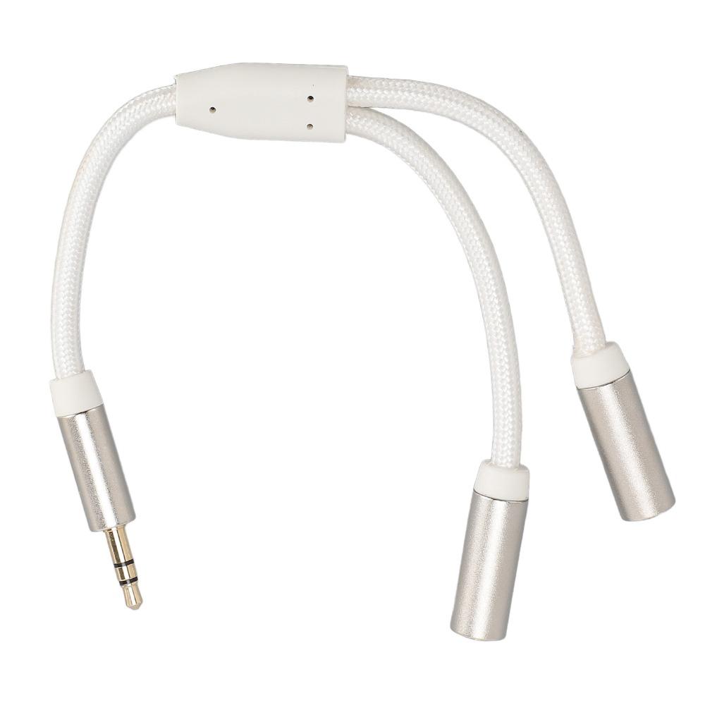 Gold Plated Headphone Splitter 3.5mm 1 Male to 2 Female Dual Output Aux Cord for Laptop