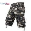 Cozy Up Men's Cargo Shorts Relaxed Fit Camo Short Outdoor Multi-Pocket Cotton Work Casual Shorts with No Belt