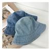 Denim Fabric Unisex Beach Cap Fisherman Hat Sunbonnet Cotton Bucket Hats Suede Panama Hat