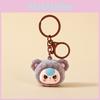 Cute Three Baby Cartoon Pile Coating Panda Head Pendant Keychain Gift For