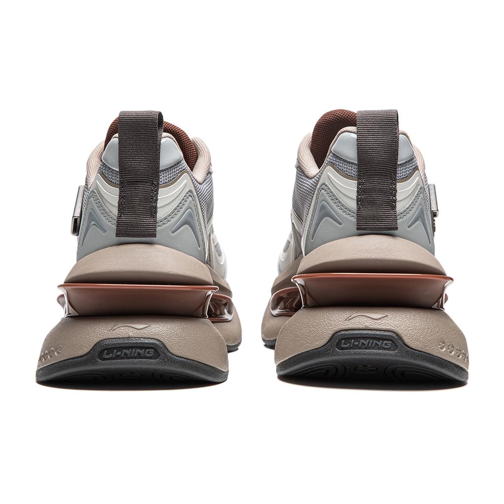 Li Ning Project* Ling Kong Shock Absorption Non-Slip Wear-Resistant Low-Top Casual Shoes Women Sneaker Gray White AGCU260-3