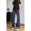 Mens Thin Grid Pants Straight Leg Slim Fit Quick Dry Gym Casual Trousers