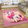 Cartoon Cute Unicorn Girl Gift Carpet Rug for Home Living Room Bedroom Sofa Doormat Decor,Kid Play Area Rug Non-slip Floor Mat