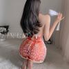 Original Erotic Underwear Mesh Phoenix See-through Ancient Style Cheongsam Uniform Passionate no-Take Pajama Set 8729