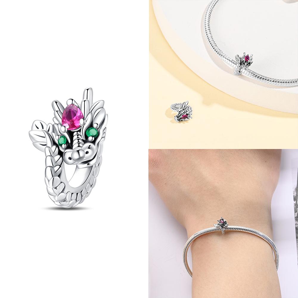 Изысканные животные Светлячок Синий бант Бусины-дельфины Подходят для браслетов-шармов Медь Оригинальное изготовление ювелирных изделий Женские подарки на годовщину