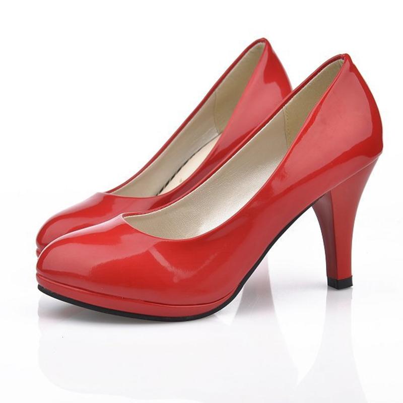 Модная женская кожаная элегантная деловая одежда с круглой головкой на низком каблуке OL Arashi, размер 34-42