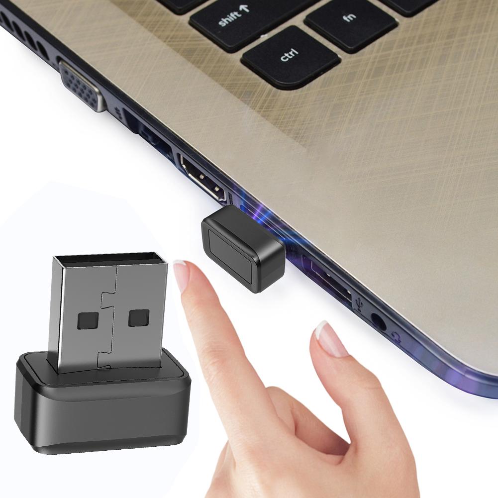 USB Fingerprint Key Reader FIDO U2F Biometric Fingerprint Scanner Windows Hello Anti-Spoofing Biometric Mini Security Key Dongle