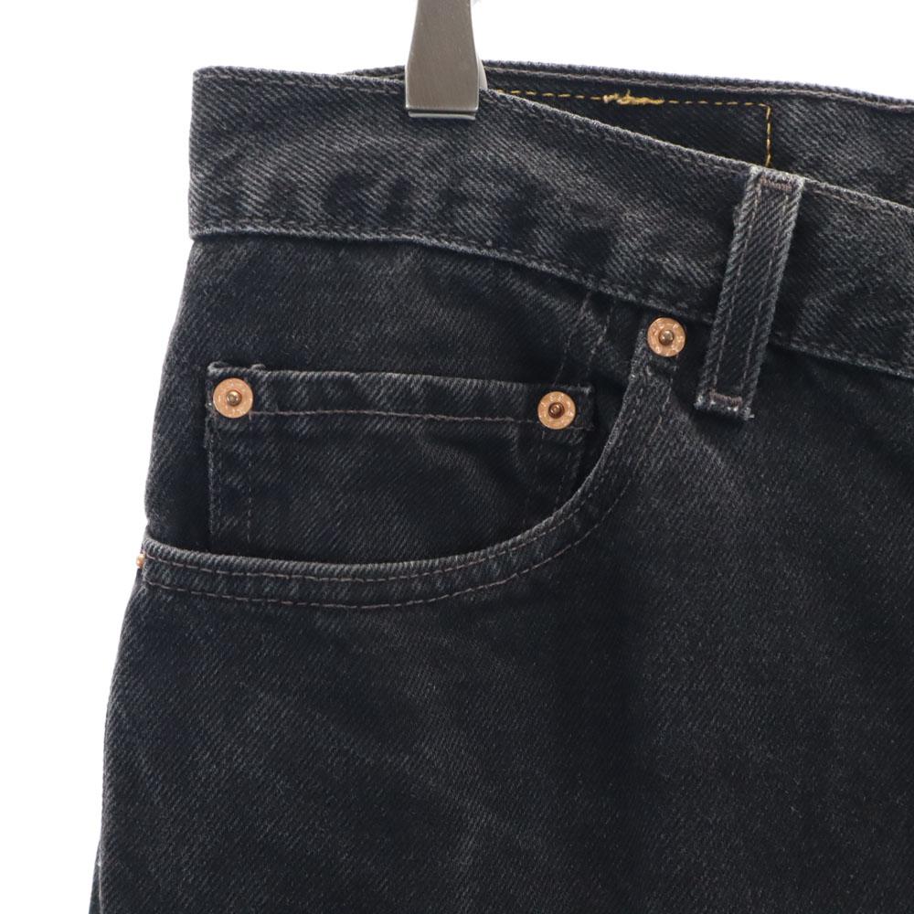 Levi's Джинсы 505 черные прямые, окрашенные пряжей, W33, Regular Fit, мужские, б/у, 2000-е