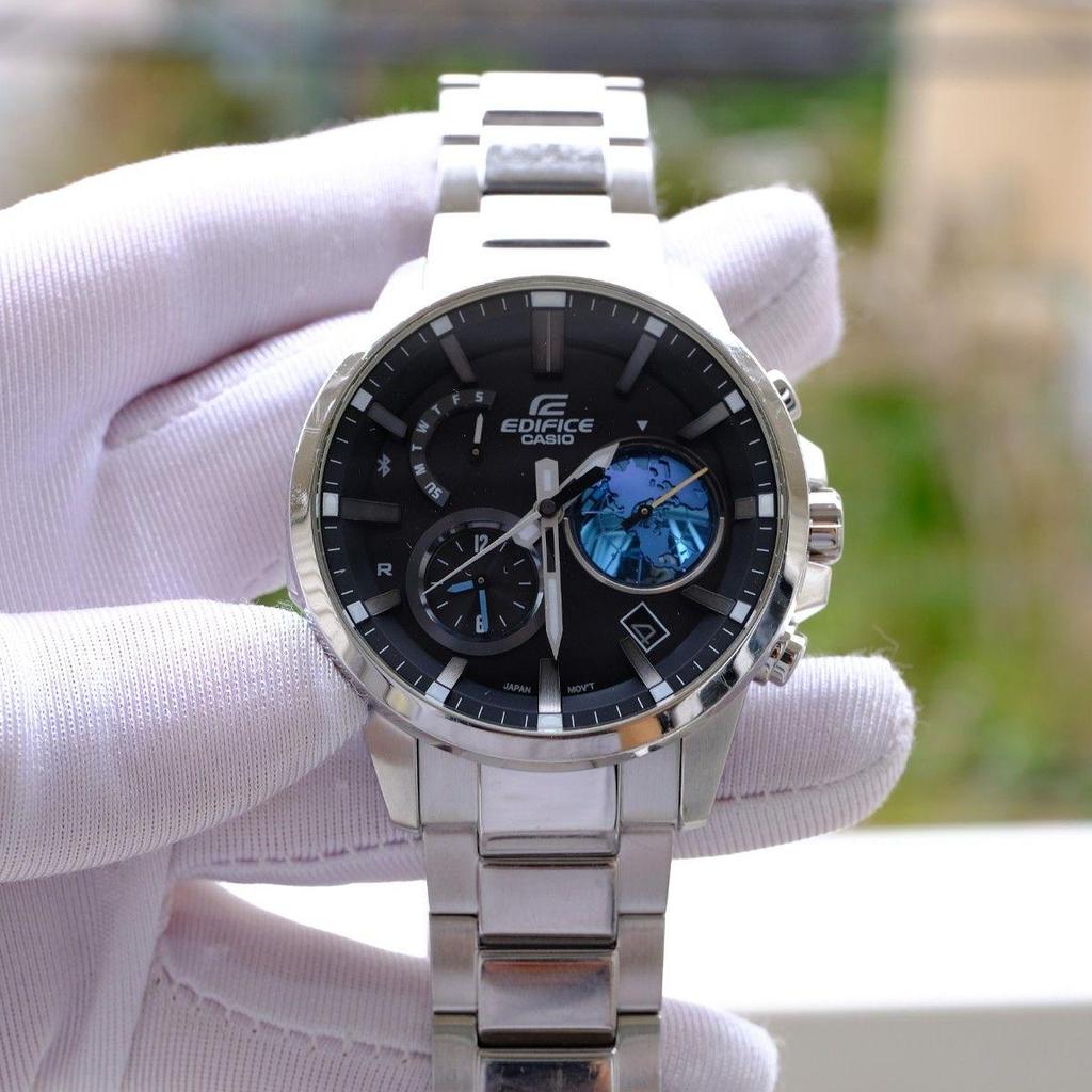 Used CASIO EDIFICE EQB-600D-1A2JF Chronograph Watch Excellent Condition