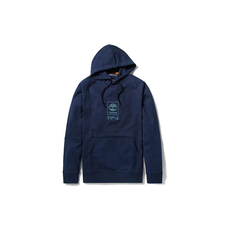 Timberland Sweatshirts Men's Marine Blue Hooded Moderate Regular (Unisex) Sweatshirts A2D3U 451