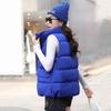 Women Autumn Winter Thicken Outwear Waistcoat Cotton Padded Stand Collar Sleeveless Warm Jacket Coat Vest