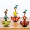 Яркий набор фигурок раджастханского музыканта | Изготовленный вручную образец индийского народного искусства | Традиционный домашний декор для гостиной, офиса, подарка (Набор1)