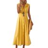 A-Line Dress Elegent Beauty Lady Dress Single-breasted Large Hem Long Dress Solid Color
