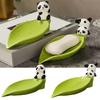 Bamboo Self Draining Soap Holder Cute Soap Rack No Punching Panda Soap Dish  Counter Tray