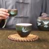 Handmade Rough Ceramic Tea Cup Vintage Kiln Change Crane Tea Cup Master Cup Kung Fu Tea Set