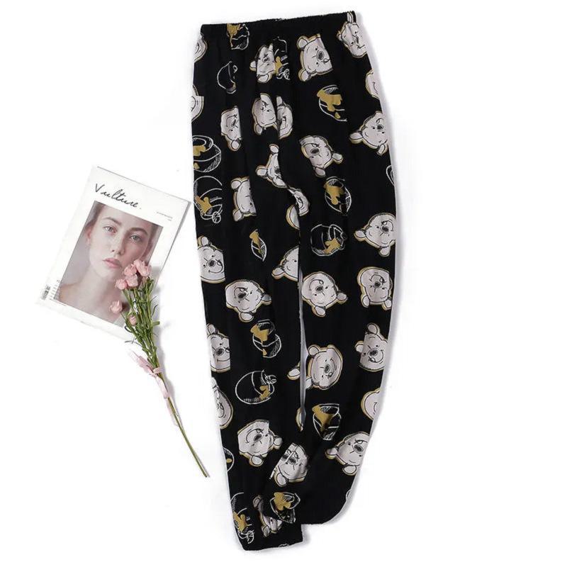 Women's Summer Cotton Silk Anti-Mosquito Loose Beach Bloomers Pajama Pants