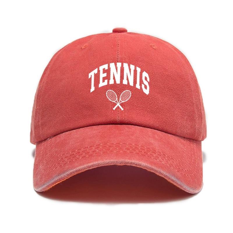 1pc Retro Tennis Racket Printted Baseball Caps for Women,Casual Outdoor Adjustable Driver Caps Suitable for Spring and Summer