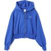 Nike Спортивная толстовка с капюшоном на молнии Phoenix Fleece для женщин, свободная, укороченная HJ0941-480