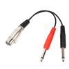 Двойной 1/4-дюймовый штекер на XLR гнездо Y-разветвитель звуковой кабель XLR гнездо на двойной 6,35-мм штекер микрофона