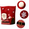 Christmas Chair Cover Dinner Dining Table Santa Claus Snowman Red Cap Ornament Chair Back Covers Christmas Decoration