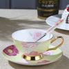 French Retro Gold Painted Ceramic Afternoon Tea Coffee Cup Flower Tea Cup Water Cup Milk Cup Three Pieces