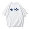8 цветов Hello мужская хлопковая футболка с короткими рукавами большого размера свободная футболка