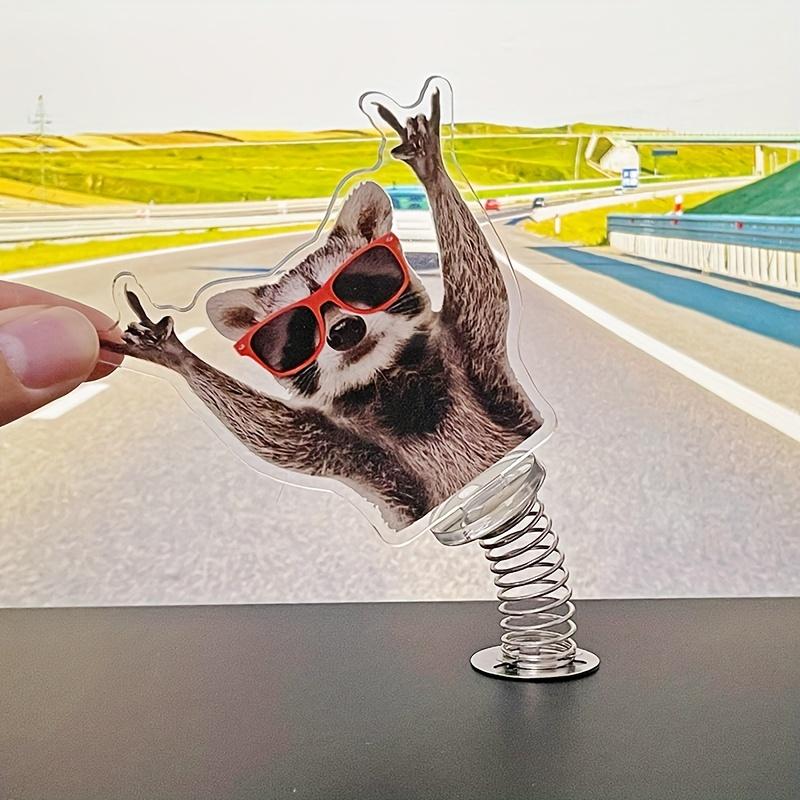 Игрушка-качалка в виде енота, 2D акриловая весенняя забавная игрушка, подвеска для автомобиля, забавный подарок для путешествий.