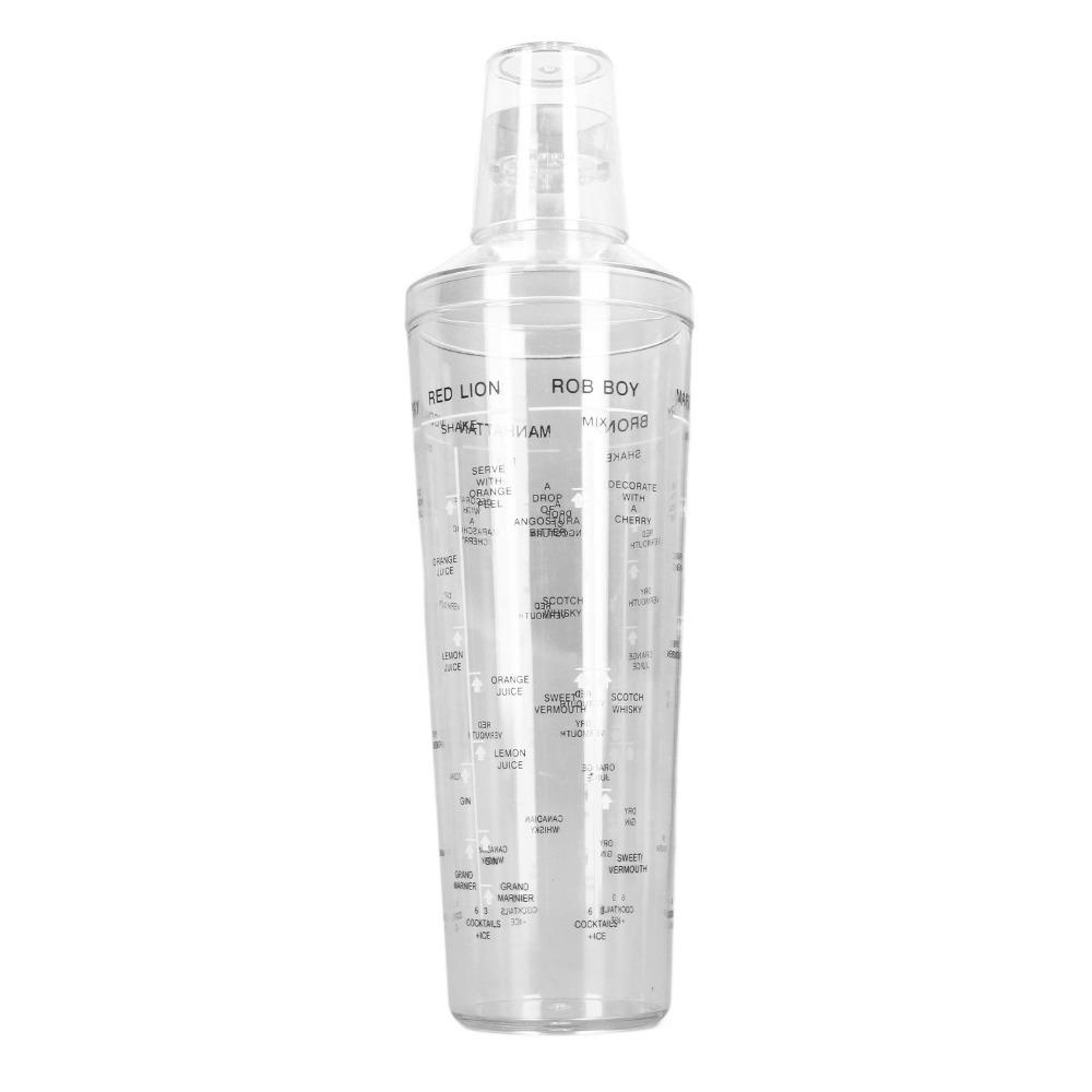 Built-in Strainer Lids Professional Cocktail Shaker PC Bartender Shaker Kit Wine Mixer Shaker Home