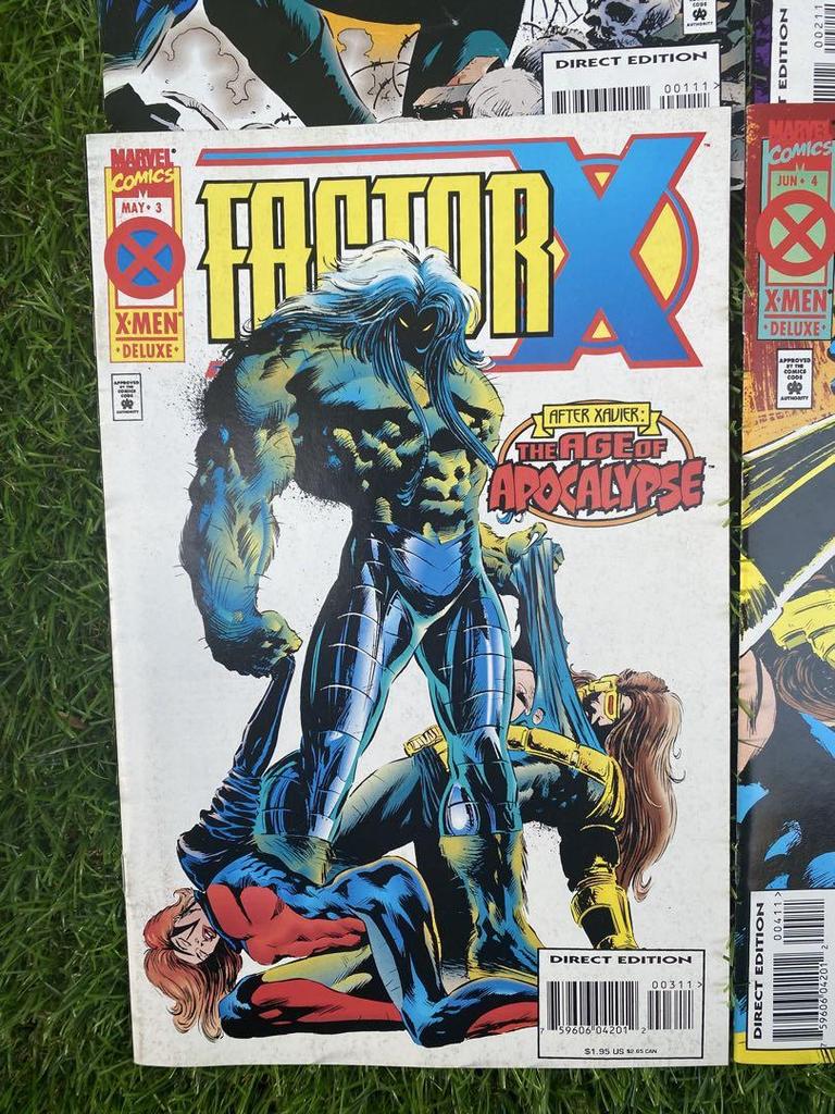 [USED] American comics Factor X 1-4 complete set X-men Spiderman Marvel